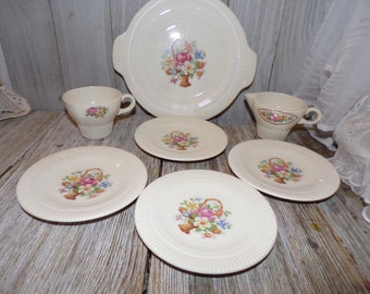 China Dishes, Small  Tea Dishes, Or Play Dishes Vtg Toys Small Dishes Flower Toy China Collectable Memories Gift Daysgonebytreasures *y