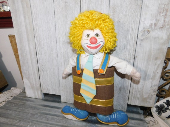 vintage stuffed clown doll