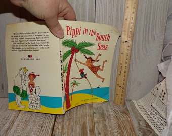 Pippi Longstocking, Vtg Pippi In the South Seas, By Astrid Lindgren, Paperback Book, Scholastic Memories, Gifts, Prop Daysgonebytreasures *y