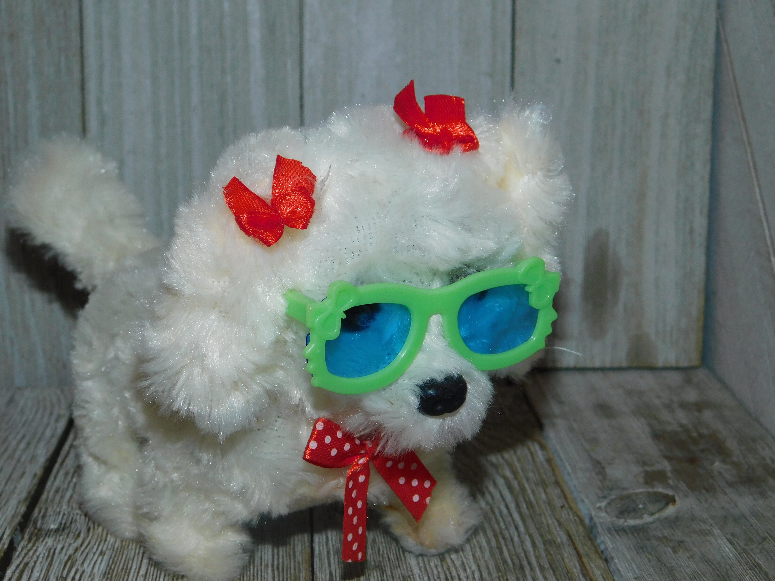 battery operated stuffed dog