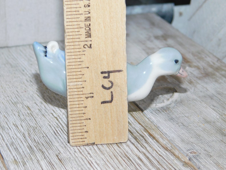 Blue White Duck Figurine Country Home Decor Prop Vintage Small little Duck Figurine Cake Topper Farmhouse Decor,Shc**D Gift