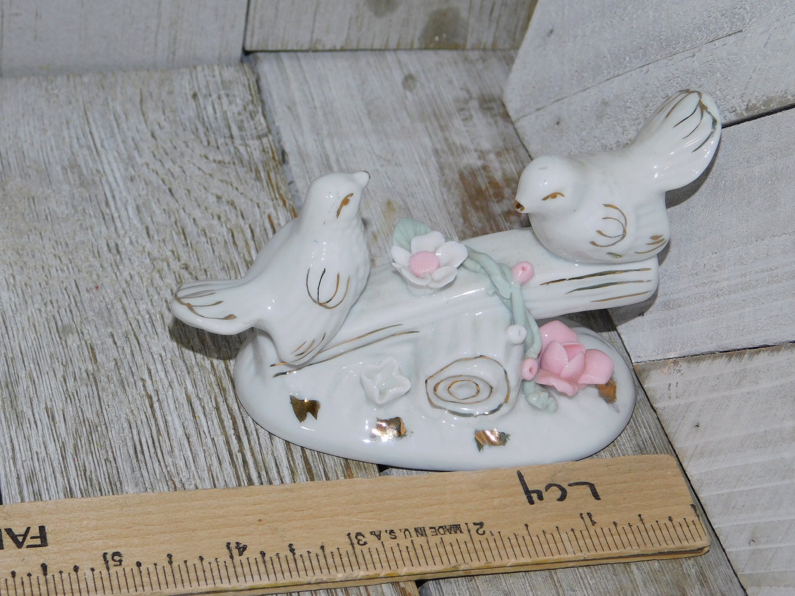 Vintage Bird on Teeter Totter Vintage Flower an Birds Vint Etsy