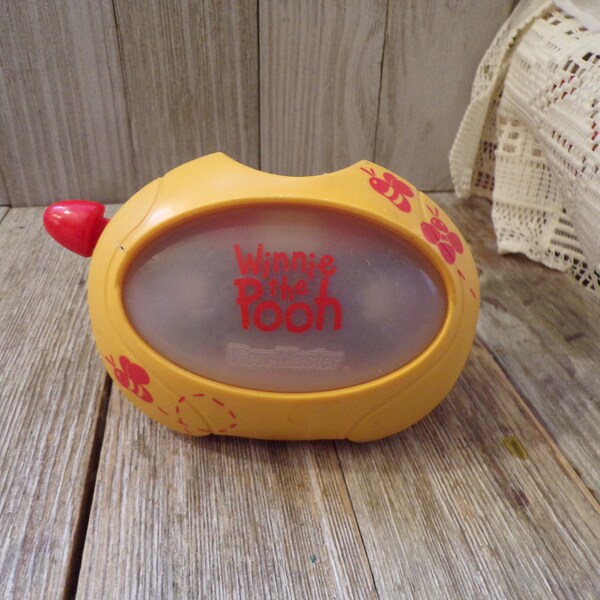 Vintage Mattel Winnie the Pooh View Master Disney 1998 Yellow, Vtg Toys, Childhood Memories, Childs Gift, Prop, Daysgonebytreasures