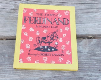 The Story Of FERDINAND, Hardcover Book, Childrens Book, Memories, Gift, Prop, Daysgonebytreasures *y