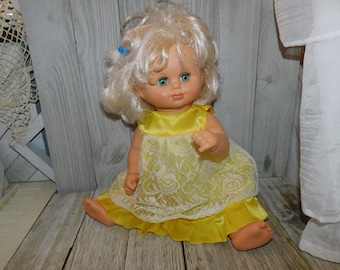 Becha? Or Becca Doll, Doll, Vinyl Doll, Vintage Beautiful Blonde Haired Doll Vinyl arms, Legs, head,  Memories, Daysgonebytreasures *y