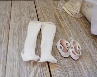 Doll Shoes, Doll Socks YOU PICK LISTING Vintage Doll Clothes, Long Doll Socks, Memories, Gift, Prop, Daysgonebytreaures  *y