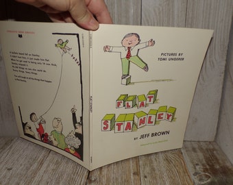 Flat Stanley By Jeff Brown 1972 Paperback Book, Children Book, Scholastic Book, Memories, Gift, Prop, Daysgonebytreasures,