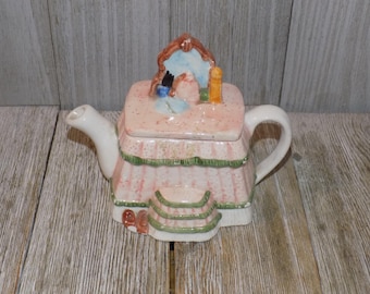 Teapot Small Dresser, Teapot Trinket box, Kitchen Decor, Miniature, Small Teapot, Gift, Prop, Daysgonebytreasures *y