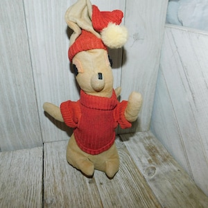 Antique Stuffed  Bunny with hat on, Vintage Stuffed Bunny, Antique Stuffed Animals, Bunny Rabbit, Gift, Prop, Daysgonebytreasures **y