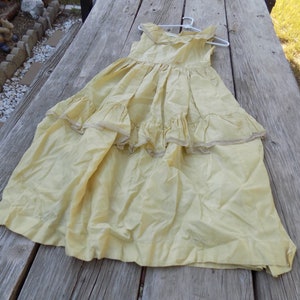 Prom Dress Fancy Dress Yellow Pale Yellow Prom Dress Taffeta Dress Vintage Dress Costume Memories, Gift Prop Daysgonebytreasures *y
