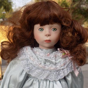 DOLL PATRICIA Porcelain, Red Hair, Vintage Doll, Memories, Gift, Prop, Daysgonebytreasures *y