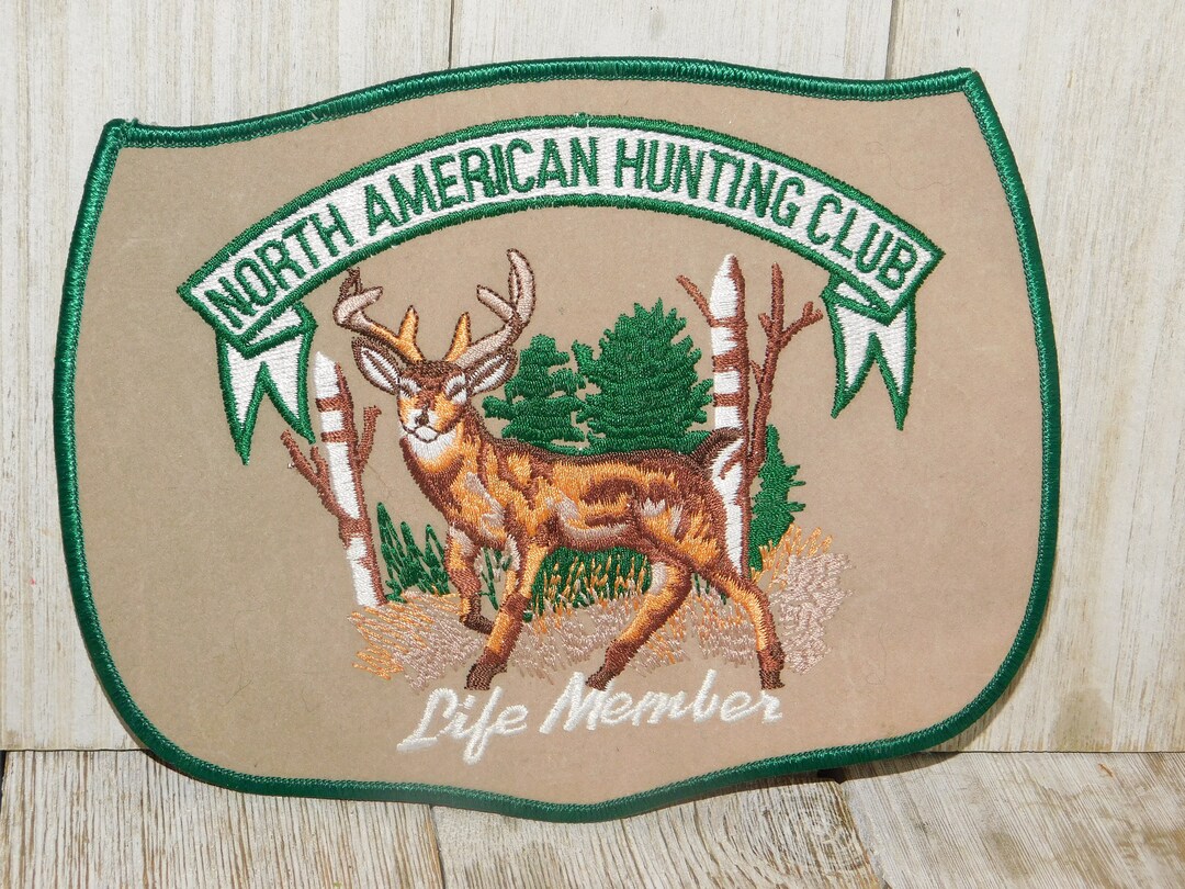 Vintage North American Hunting Club Life Members, Deer Patch, Vintage