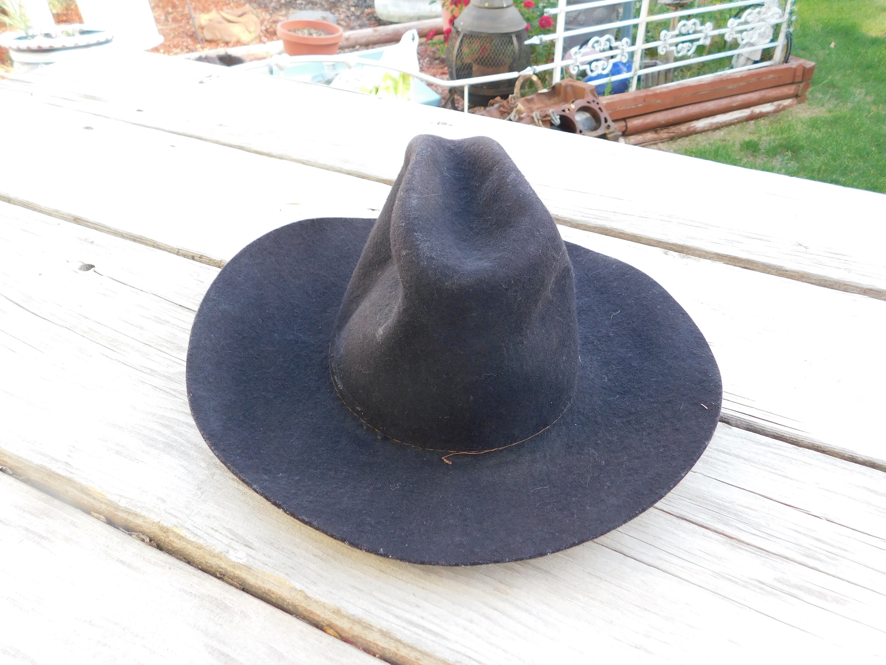 Car-Lop Black Cowboy Hat Western Concho Band Wool Small Hat Band for Cowboy Hats Black Leather XL Oval Concho Punk  main image 2