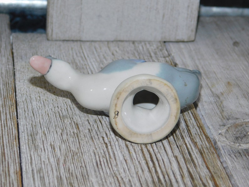 Blue White Duck Figurine Country Home Decor Prop Vintage Small little Duck Figurine Cake Topper Farmhouse Decor,Shc**D Gift