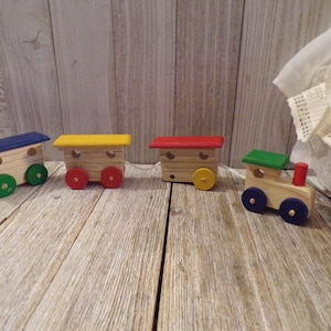 Wood Train on string, Vtg Wood Toys, Vtg Toys, Toy Train, Home Decor, Memories, Childs Gift, Prop, Daysgonebytreasures, *y