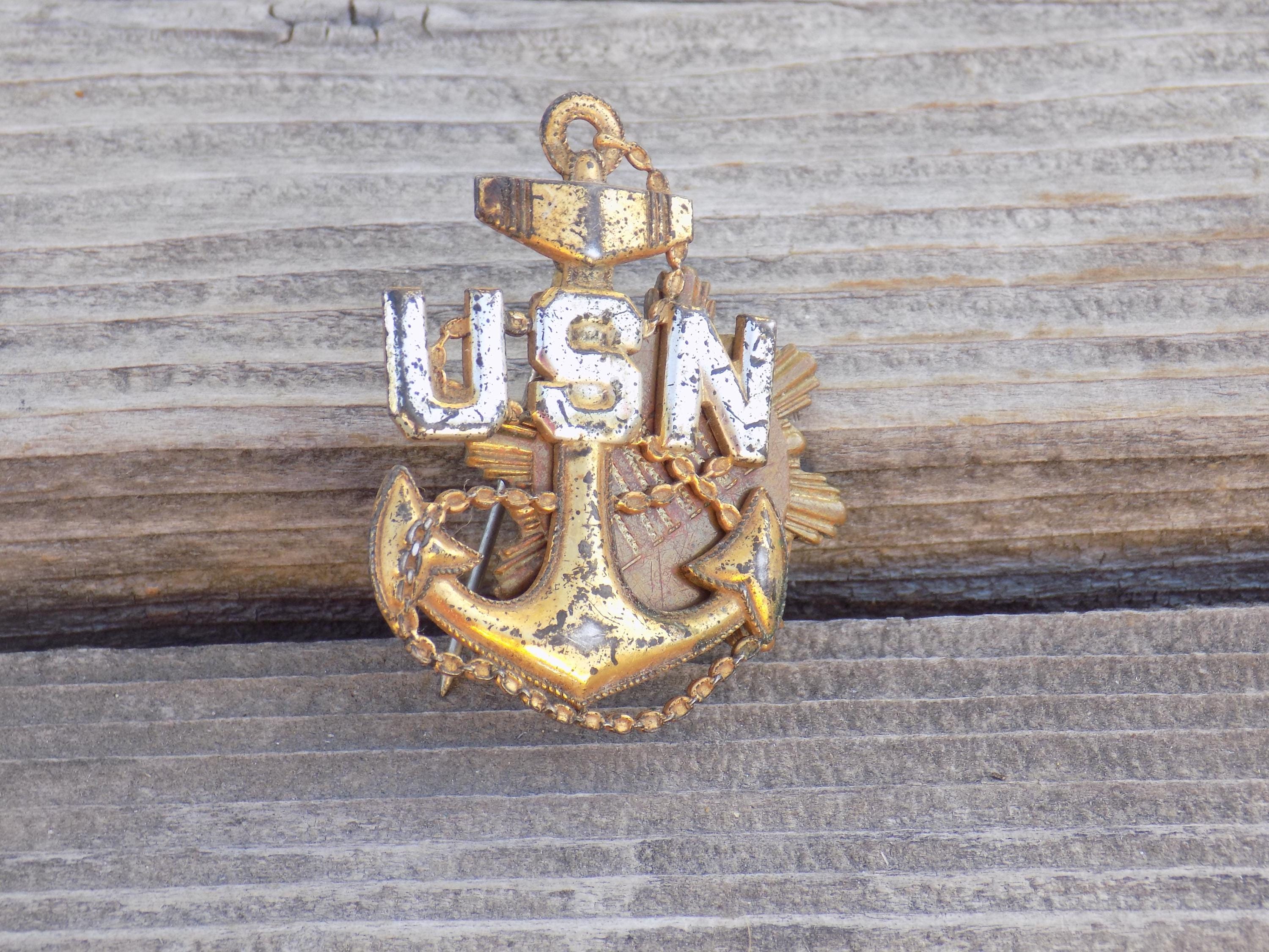 Sterling Us Navy Pin - Etsy