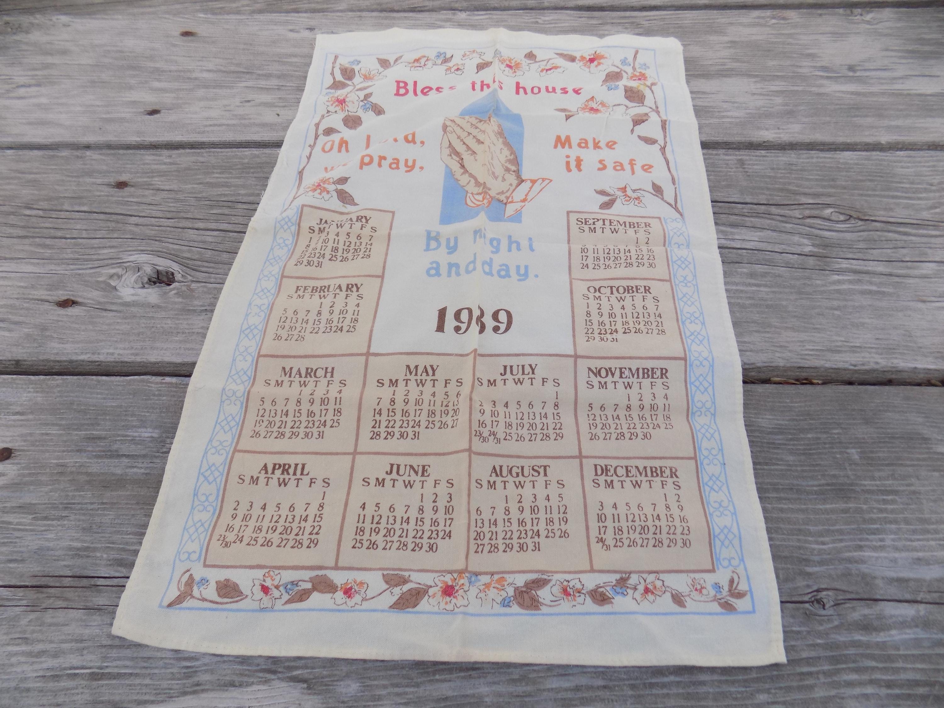 Vintage Calendar 1989 - Etsy