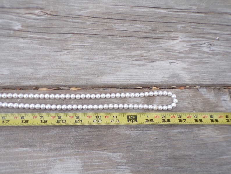 Long White Beaded Necklace, Vtg Bead Necklace, Vtg Jewelry, Women's Jewelry Gift Prop Memories Daysgonebytreasures *y image 6
