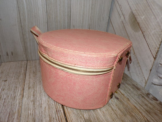 Vtg Light Pink Travel Bag,  Shoe Bag, Wig Bag, Sm… - image 6