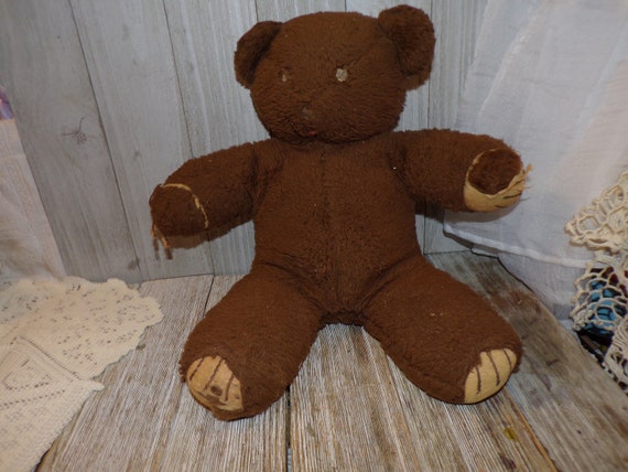 Teddy Bear, Antique Teddy Bear, Old Teddy Bear, Antique Plush Bear, Tattered Bear, Farmhouse Decor, Memories, Daysgoenbytreasures *y
