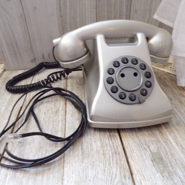 Vtg Conair Gray Phone, Telephone, Home Phone, Office,  Vintage Home Decor, Memories, Gift  idea, Daysgonebytreasures,