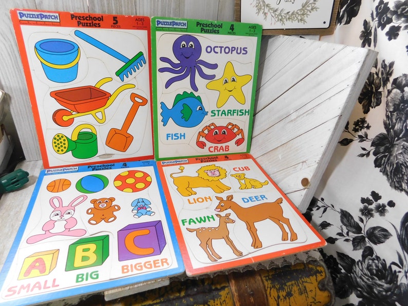 Vintage Puzzle Patch 1992 Preschooler Puzzles Tray Puzzles Etsy