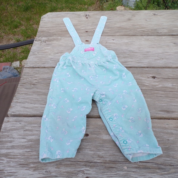 Osh Gosh Corduroy Girls Overalls, Vtg Girl Clothes,  Green Overalls, Girl Pants, Memories, Gift, Daysgonebytreasures