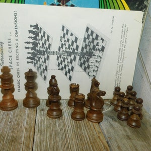Vintage Space Chess Wood Game Board Pieces ONLY, GAME PARTS, Vintage Game Board,  Memories, Gift, Prop, Daysgonebytreasures *
