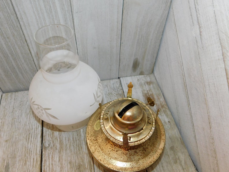 Vintage Oil Lamp Base Brass Oil Lamp Base Vintage Brass Etsy