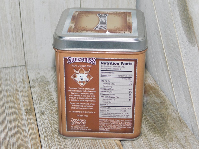 Vintage Swiss Tin Can Small Tin Can Storage Vintage Kitchen Etsy