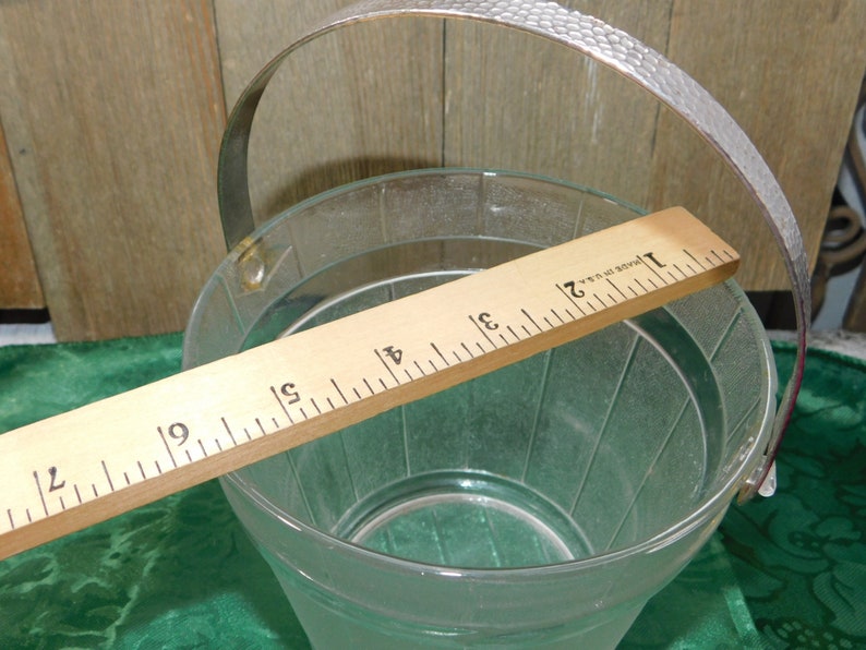 Vintage Glass Ice Bucket Barrel 1960s Ice Bucket Pot lucks Etsy