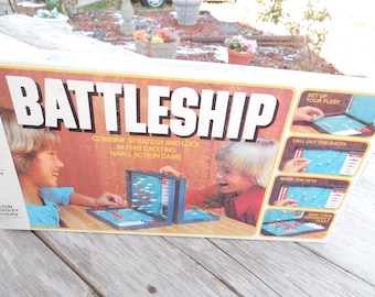 Battle Ship Game Naval Combat Game Milton Bradley 78, Vintage War Board Game, Vtg Board Game, Game Night, Childhood memories Gift,