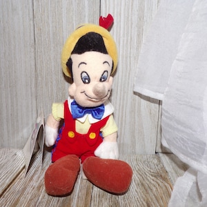 Vintage Pinocchio Stuffed Bean Toy, Disney Pinocchio Stuffed Toy, Vintage Plush Pinocchio Toy, Vintage Toys Toys, Daysgonebytreasures *