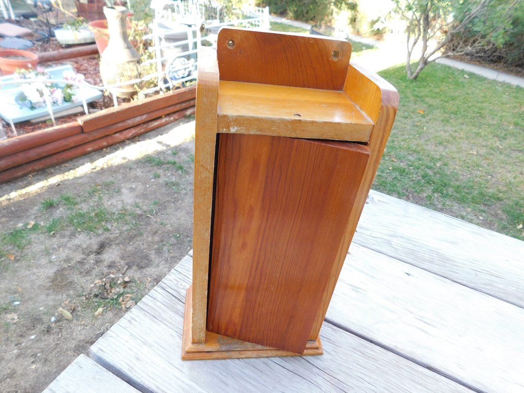 Vtg Wood Knife Holder, Vintage Knife Holder, Wooden Knife Holder