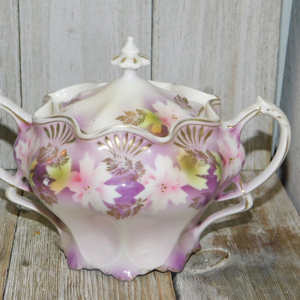 Flower Sugar Bowl Etsy