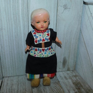 Dutch Girl Doll, Composition Small Dutch Doll, Vintage Doll, Childhood Memories, Gift Idea, Prop, Daysgonebytreasures **