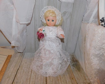 Vtg Plastic Bride Doll, Wedding Doll, Vintage Bride Doll, Vintage Doll, Doll, Toy Doll, Childhood Memories, Gift, Daysgonebytreasures **y