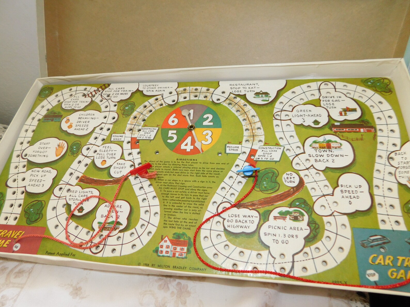 Car Travel Game Sweet 1959 Travel Board Game Vintage Board Etsy
