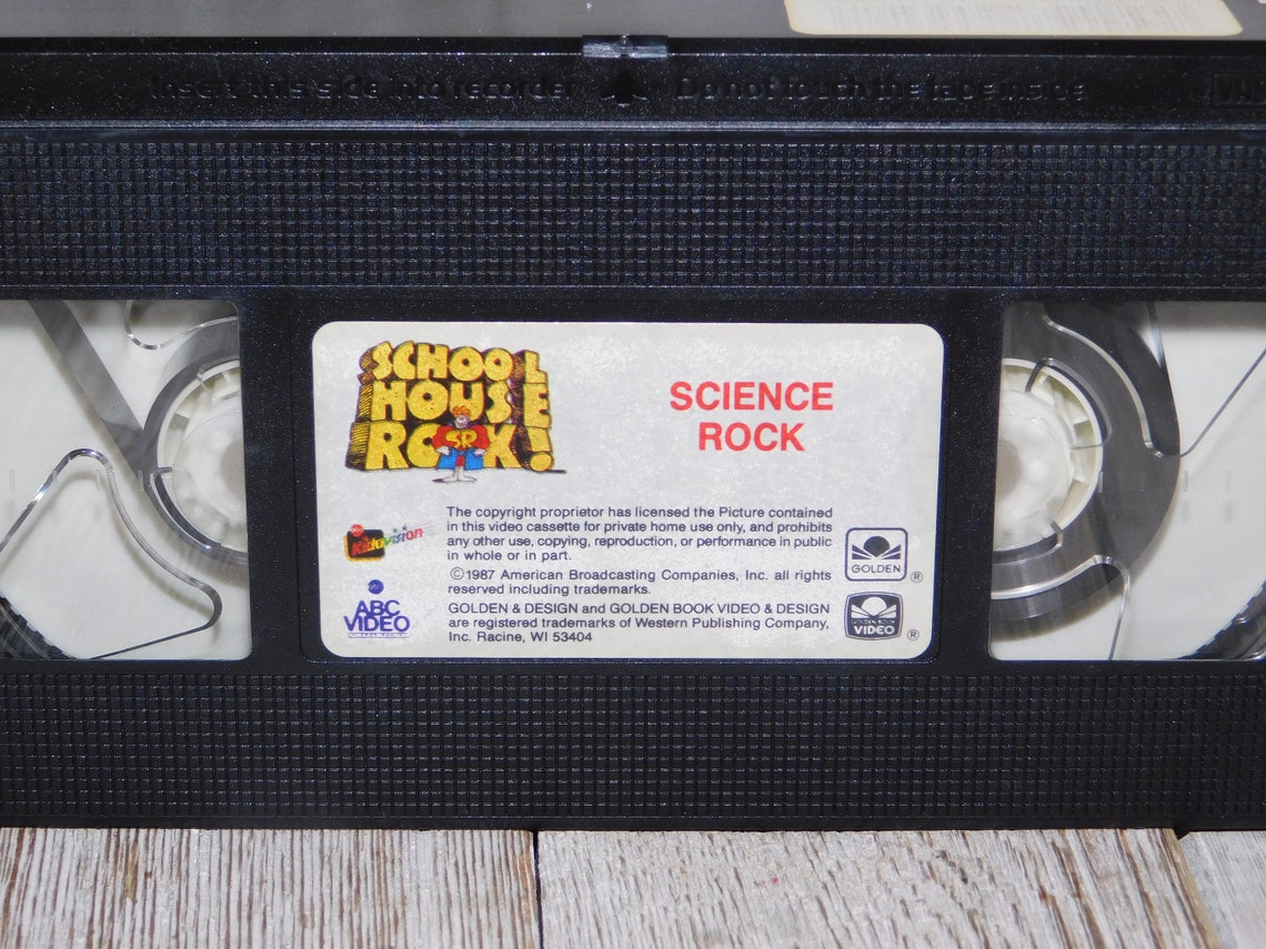 School House Rock Science Rock Video VHS Cassette Paper Etsy