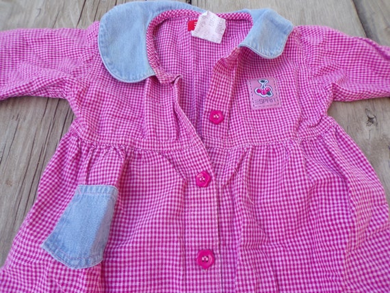 Vtg Spirit  Baby Girl Outfit, Pink Gingham Baby G… - image 3