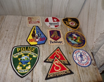 Patches Detroit Bullet Trap Hammer II Federal Laboratories Pave Track Pachmayr Police Town Moraga City Of Placerville Roller Derby Skate *