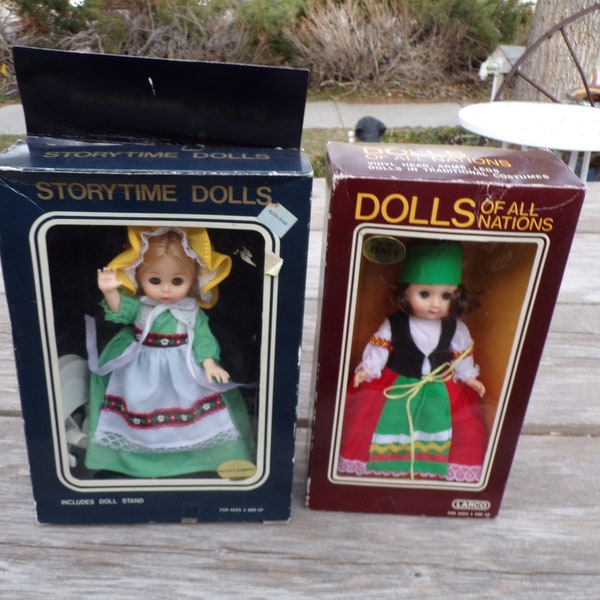 Doll Story Time Doll in Box, Larco Italy Doll of the Nations in Box,  Small Dolls, New Old Stock, Memories, Gift, Daysgonebytreasures