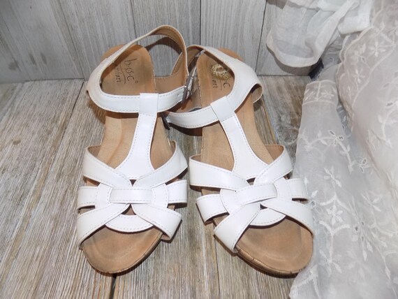 BOC COMFORT Sandals Upper Cork Heel Wedge Sandals Have Wear  Size 8 M Women Shoes Summer Shoes Memories Prop Daysgonebytreasures *y