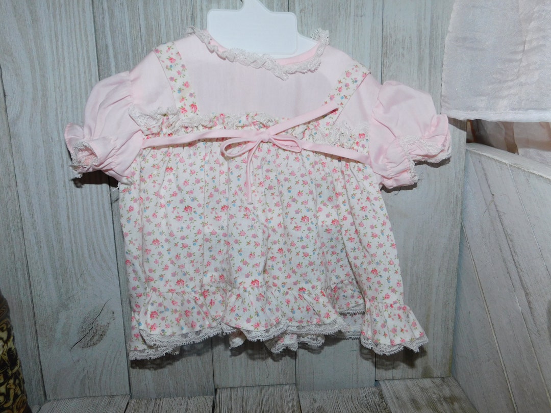 Vint Newborn Baby Girl Dress Pink White 0 6 Mo Vtg Baby - Etsy