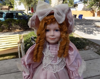 LARGE Vintage Bradley Doll - Spanish, Southern Belle, Red Dress