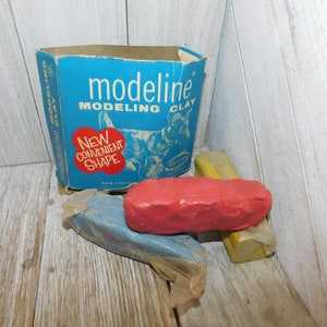 Clay with Box still Soft, Modeling Clay, Vintage Modeling Clay, Clay, Preschooler, Crafts Prop Gift Memories, Daysgonebytreasures*