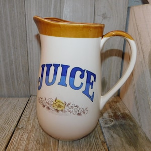 Vintage Brown ware Juice Pitcher, Small Pitchers, Vintage Kitchenware, Pottery Pitcher, Juice, Gift, Prop, Memories, Daysgonebytreasures **