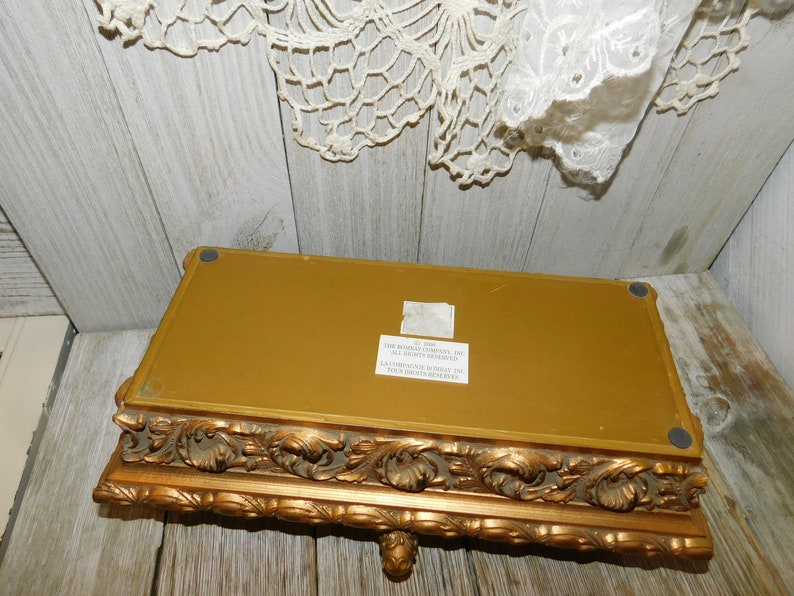 Vintage Ornate Gold Jewelry Box Vintage Gold Box Ornate Gold Etsy