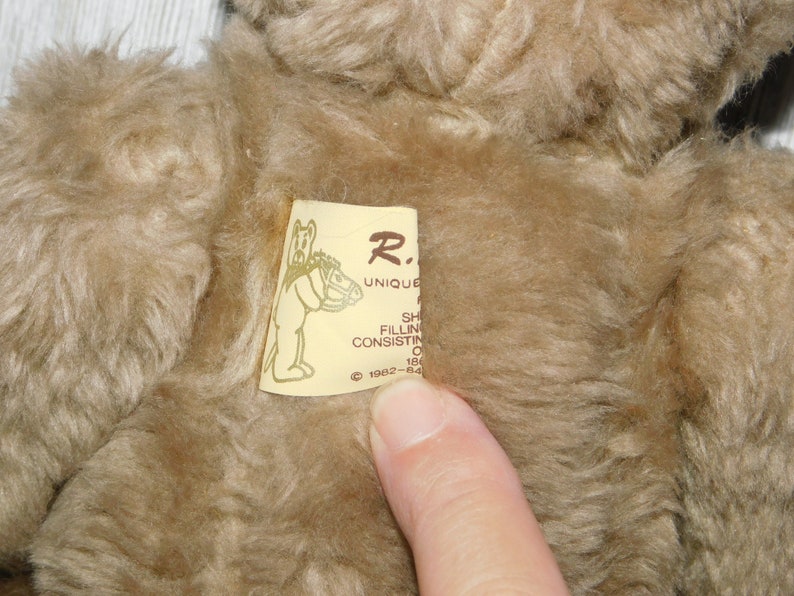 s* Jointed Teddy Bear R.R Toys, Sweet 1982, Jointed Teddy Bear, Teddy Bear, Bear, Vintage Stuffed Toys, Vintage toys, :