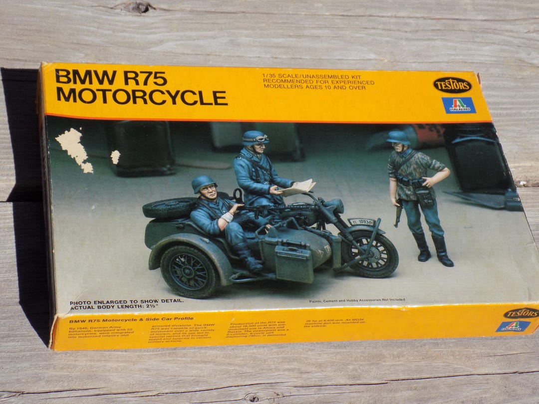 BMW R75 Motorcycle Testors Parts Sealed Package, Model Kit, 1979 ...
